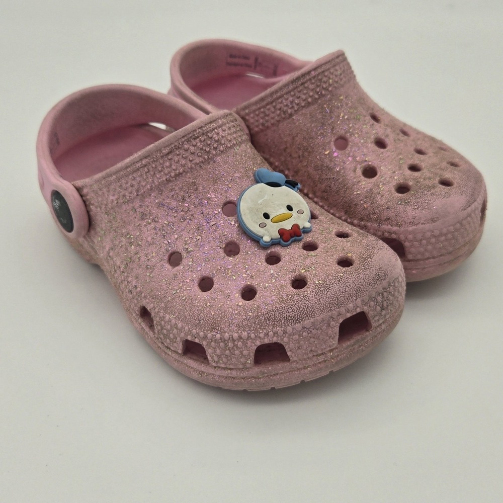 Crocs Classic "Pink Sparkle" Girls' Toddler 8C